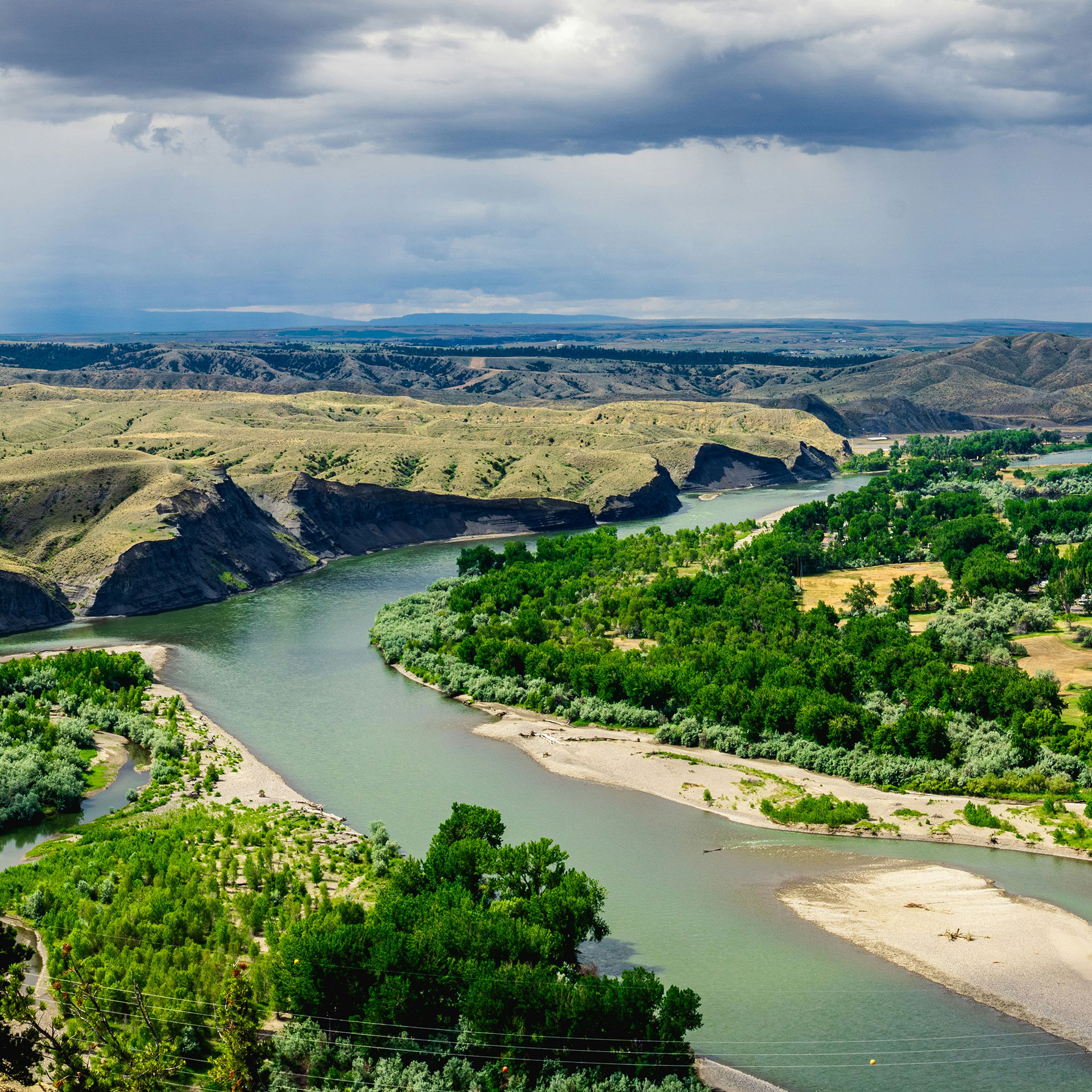 HVAC technician servicing a heating and cooling system in Billings, Montana